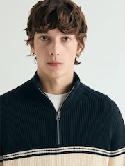 Scalpers Zip Stripes Tricot Jumper - صورة 4 من 5