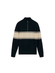 Scalpers Zip Stripes Tricot Jumper - صورة 5 من 5