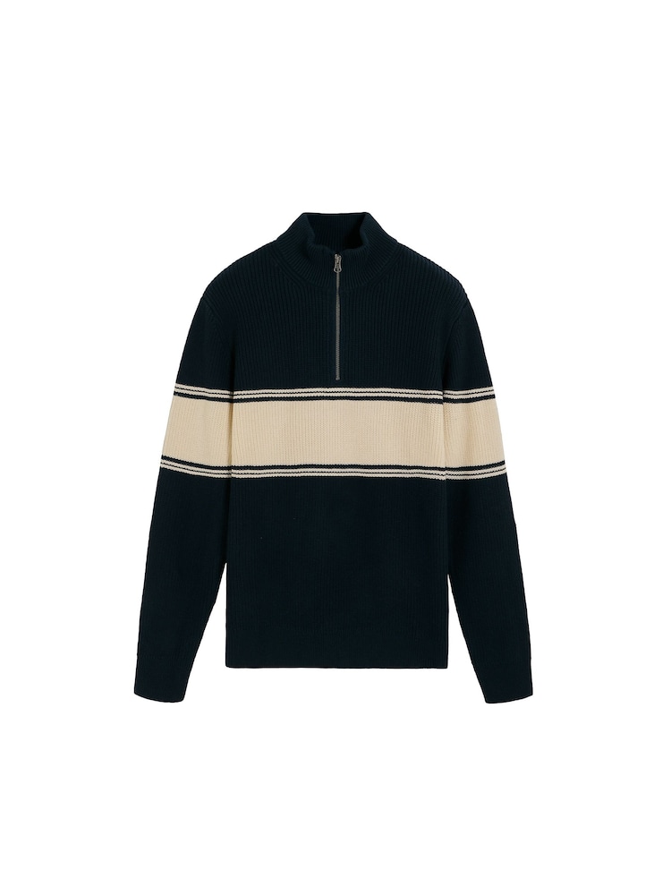 Scalpers Zip Stripes Tricot Jumper - صورة 5 من 5