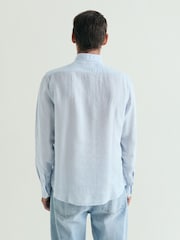 Scalpers Sky Blue Fancy Linen Shirt - Image 3 of 5