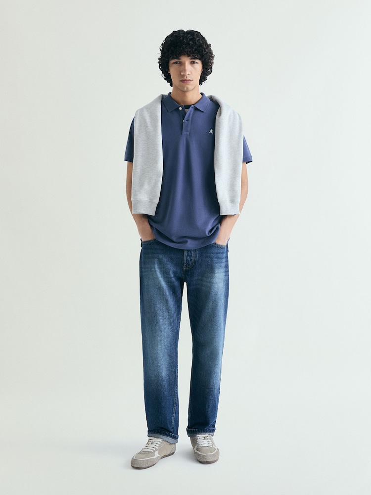 Azul - Scalpers Slight Skull Polo Shirt - Imagen 2 de 5