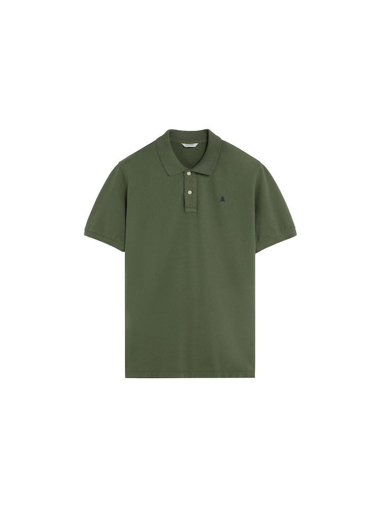 Scalpers Green Basic Contrast Polo Shirt - Image 4 of 4 Scalpers Green Basic Contrast Polo Shirt - Image 4 of 4
