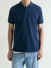 Scalpers Blue Basic Polo Shirt - Image 2 of 5