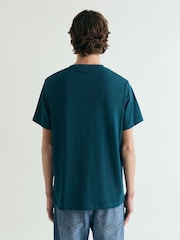 Scalpers Dark Green Medium Weight Embroidered T-Shirt - Image 2 of 5
