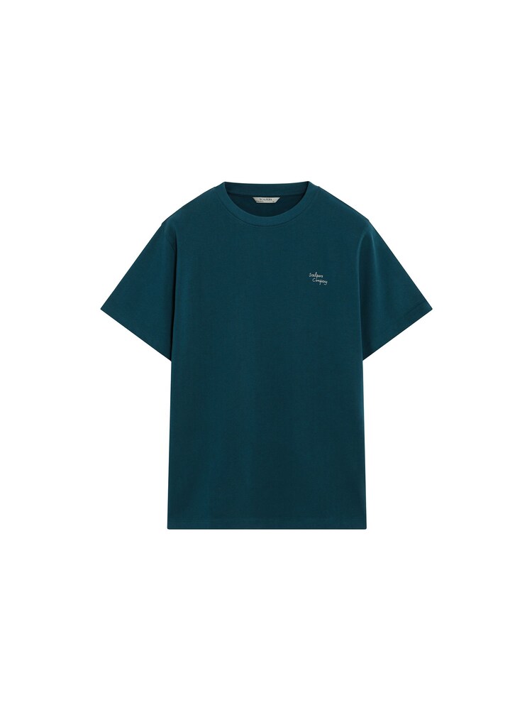 Scalpers Dark Green Medium Weight Embroidered T-Shirt - Image 5 of 5