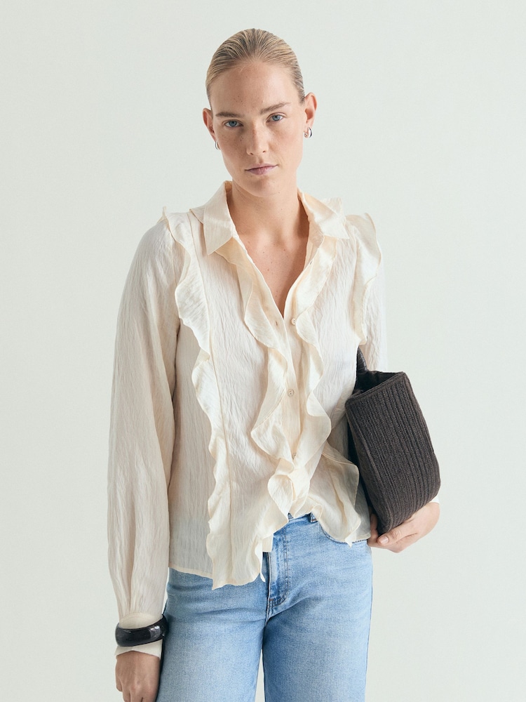 Scalpers Stripes Frill Shirt - Imagen 1 de 2