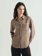 Scalpers Brown Stripes Shirt - Image 1 of 5