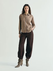 Scalpers Brown Stripes Shirt - Image 2 of 5