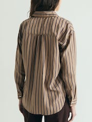 Scalpers Brown Stripes Shirt - Image 3 of 5