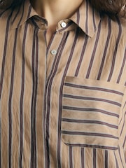 Scalpers Brown Stripes Shirt - Image 4 of 5
