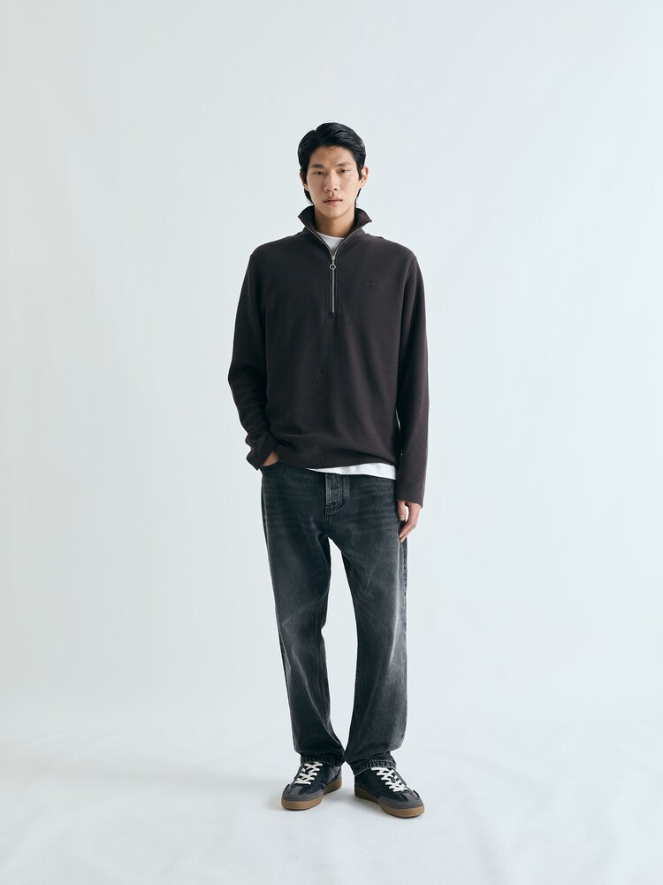 Negro - Scalpers Halfzip Texture Sweater - Imagen 1 de 5
