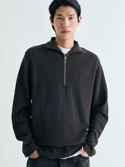 Negro - Scalpers Halfzip Texture Sweater - Imagen 2 de 5