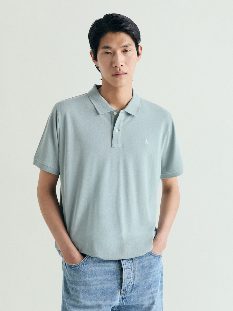 Verde - Scalpers Slight Skull Polo Shirt - Imagen 1 de 5