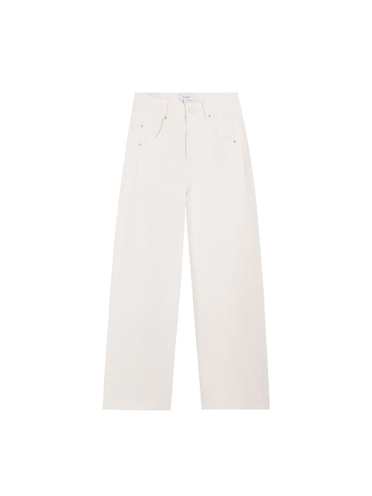 Scalpers White Contrast Denim Pants - Image 3 of 3
