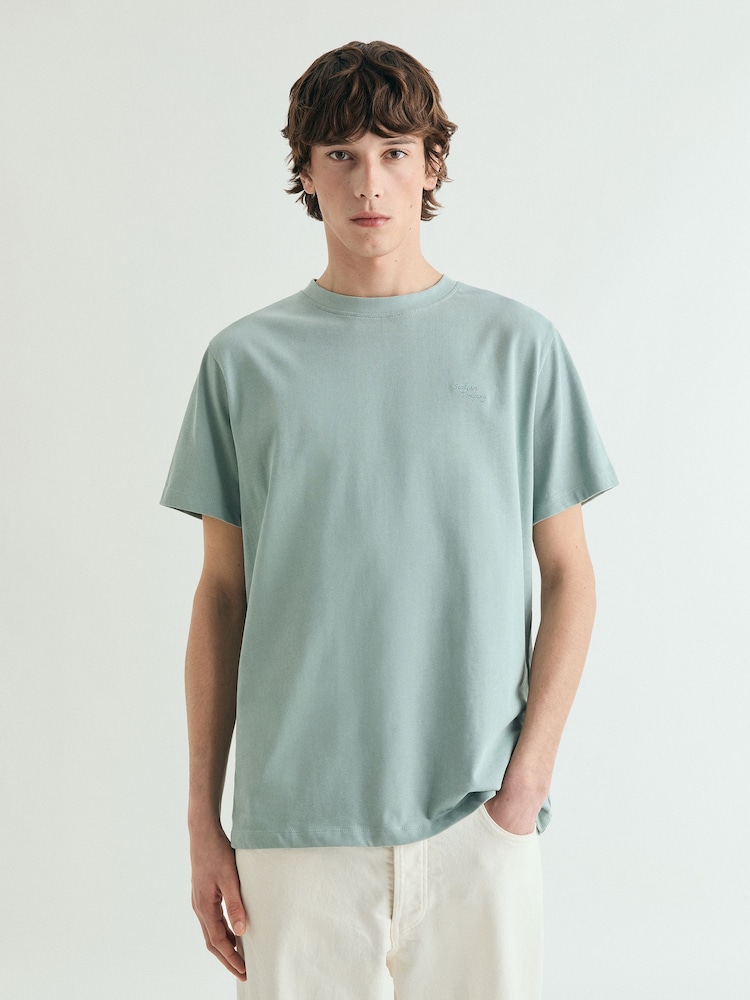 Scalpers Green Medium Weight Embroidered T-Shirt - Image 2 of 5