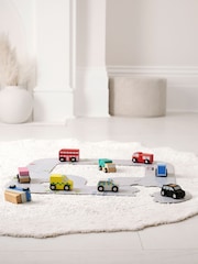 Jojo Maman Bébé Red Vehicle Set & Jigsaw Road - Image 1 of 5