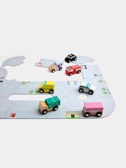 Jojo Maman Bébé Red Vehicle Set & Jigsaw Road - Image 4 of 5