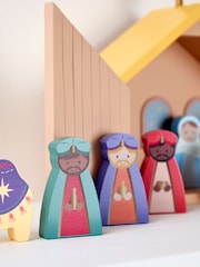 JoJo Maman Bébé Christmas Nativity Wooden Playset - Image 3 of 8