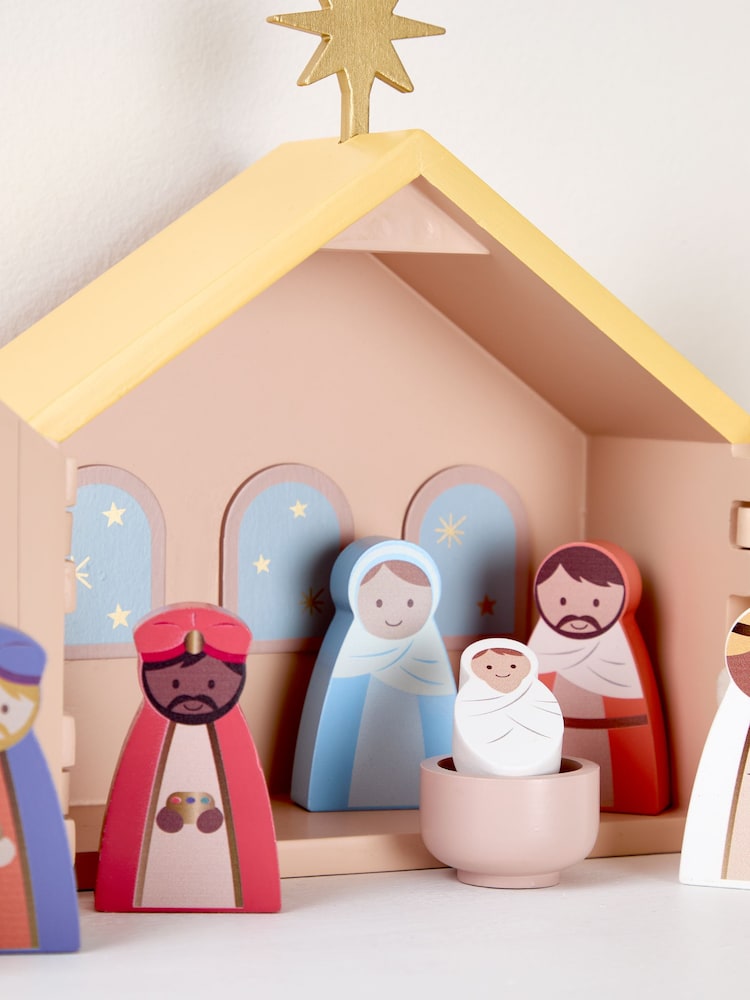 JoJo Maman Bébé Christmas Nativity Wooden Playset - Image 8 of 8 JoJo Maman Bébé Christmas Nativity Wooden Playset - Image 8 of 8