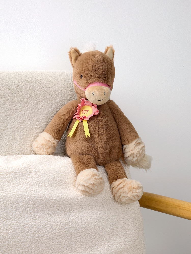 JoJo Maman Bébé Harriet Horse Medium Soft Toy Plushie - Image 1 of 4