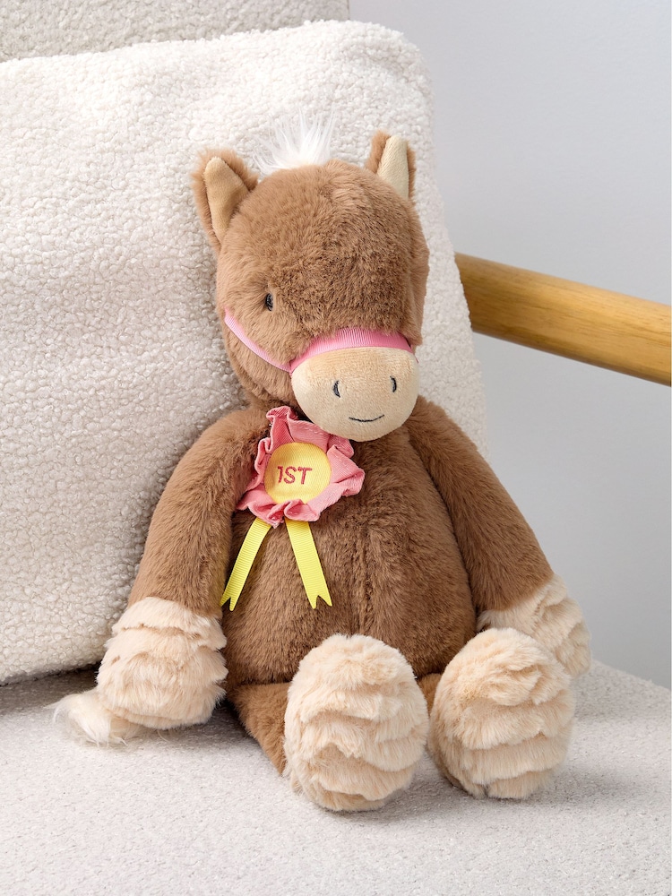 JoJo Maman Bébé Harriet Horse Medium Soft Toy Plushie - Image 2 of 4
