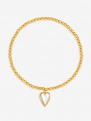 Jon Richard Gold Gold Plated Heart and Mother of Pearl Bracelet - Image 1 of 1
