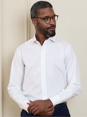 Slim Fit Non-Iron Cotton Poplin Single Cuff Formal Shirt - Image 1 of 5