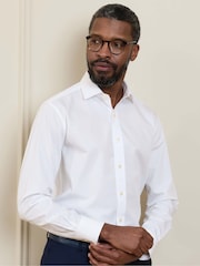 Slim Fit Non-Iron Cotton Poplin Single Cuff Formal Shirt - Image 2 of 5