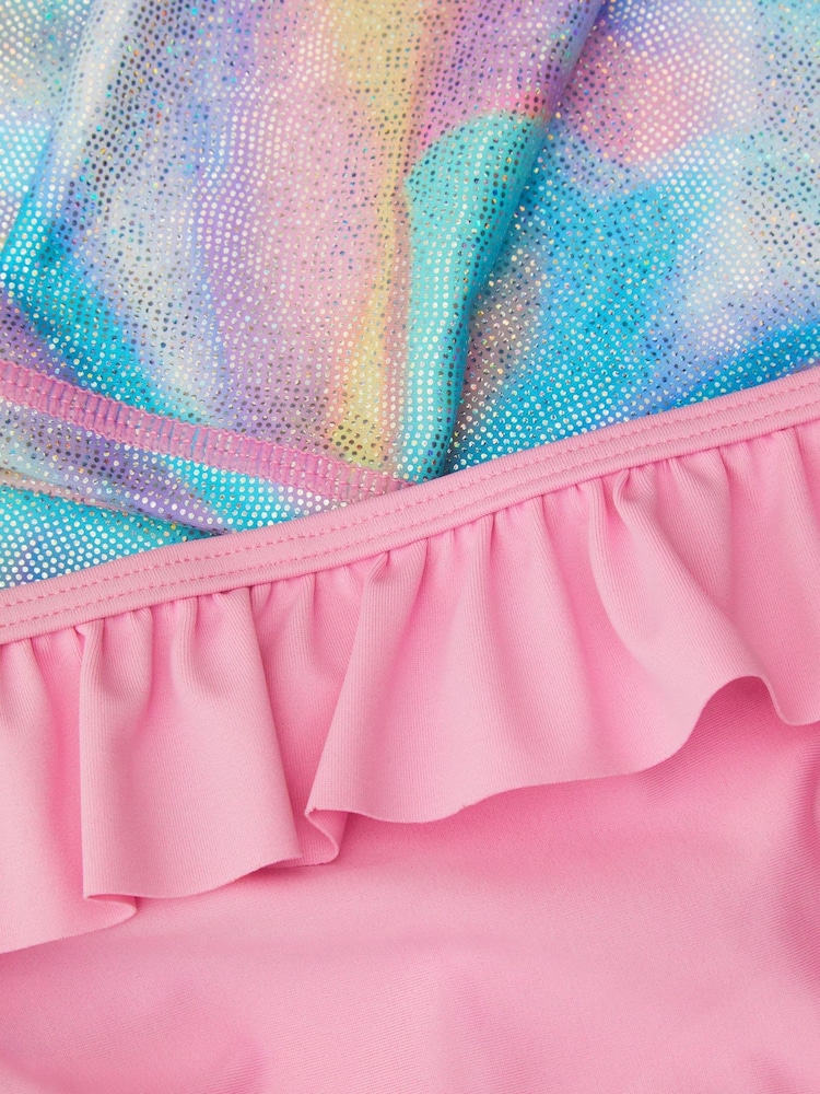 Angels By Accessorize Pink Ombré Rash Vest Swim Set - Image 2 of 2