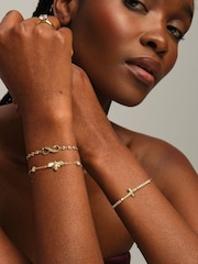 Jon Richard Gold 18K Gold Plated Infinity Toggle Bracelet - Image 2 of 2