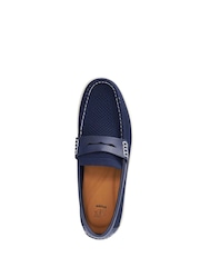 Dune London Blue Benzy Loafers - Image 4 of 5