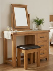 Windward Home Brown Sorrel Dressing Table with Stool - Image 1 of 8