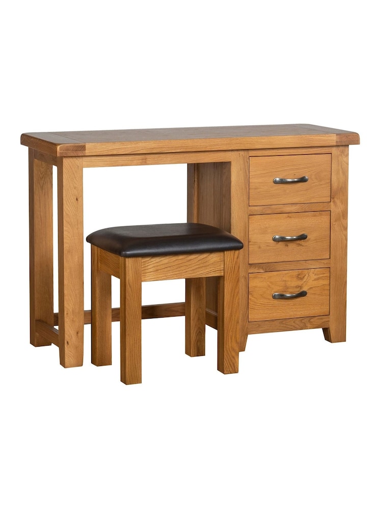 Windward Home Brown Sorrel Dressing Table with Stool - Image 2 of 8