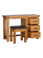 Windward Home Brown Sorrel Dressing Table with Stool - Image 3 of 8