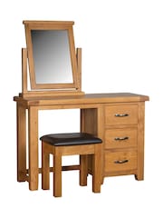 Windward Home Brown Sorrel Dressing Table with Stool - Image 4 of 8