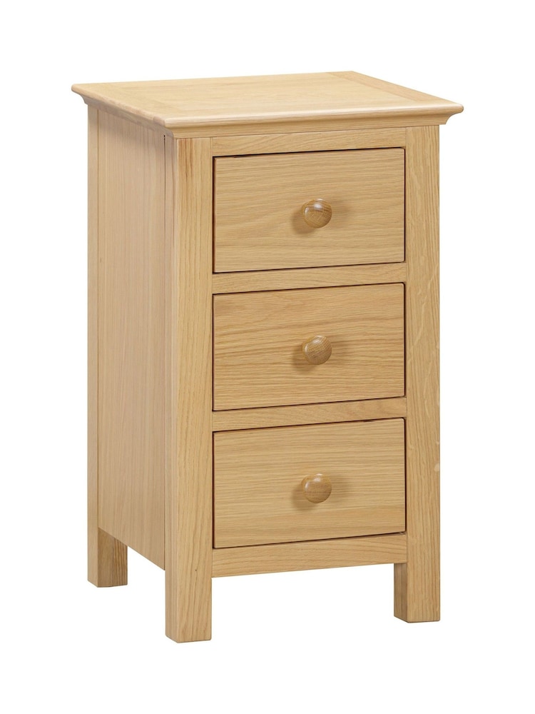 Windward Home Natural Meadow 3 Drawer Bedside Table - Image 2 of 6 Windward Home Natural Meadow 3 Drawer Bedside Table - Image 2 of 6