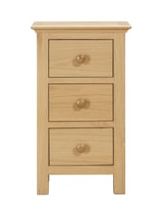 Windward Home Natural Meadow 3 Drawer Bedside Table - Image 3 of 6