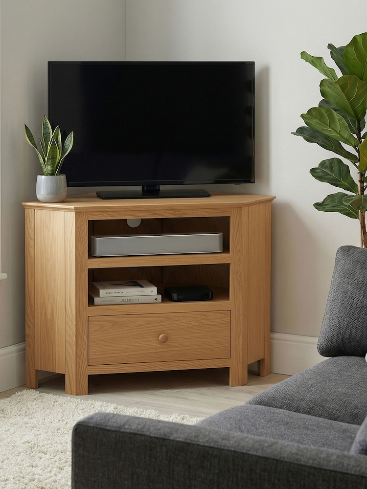 Windward Home Natural Meadow Corner TV Unit - Image 1 of 8