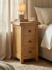 Windward Home Brown Sorrel Compact 3 Drawer Bedside - Image 1 of 7