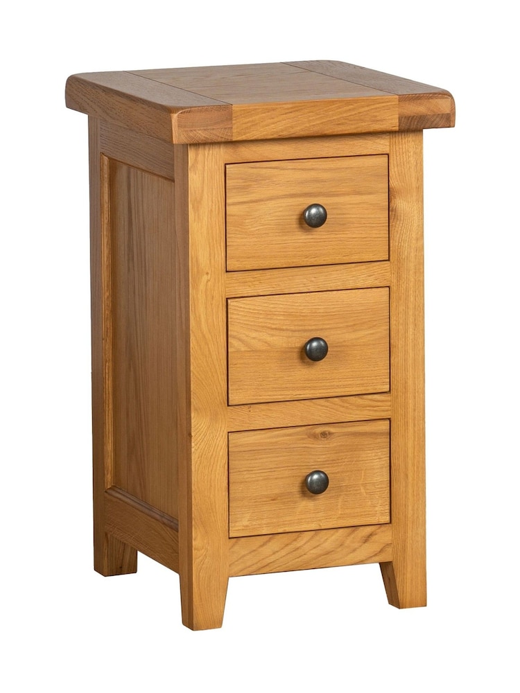 Windward Home Brown Sorrel Compact 3 Drawer Bedside - Image 2 of 7