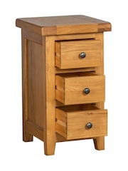 Windward Home Brown Sorrel Compact 3 Drawer Bedside - Image 3 of 7