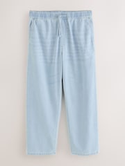 Light Blue Baggy Fit Elasticated Waist Drawstring Jeans - Image 7 of 11
