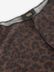Rockett St George Animal Print Mesh Top - Image 7 of 8