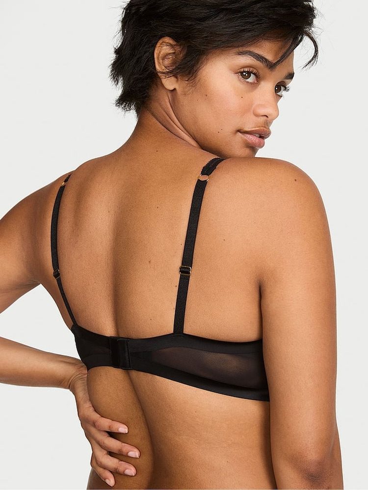 Victoria's Secret Black Push Up Viper Embroidey Bra - Image 2 of 2