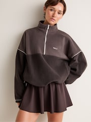 Tala Brown 1/4 Zip Fleece Jacket - Image 1 of 4
