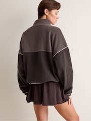 Tala Brown 1/4 Zip Fleece Jacket - Image 2 of 4