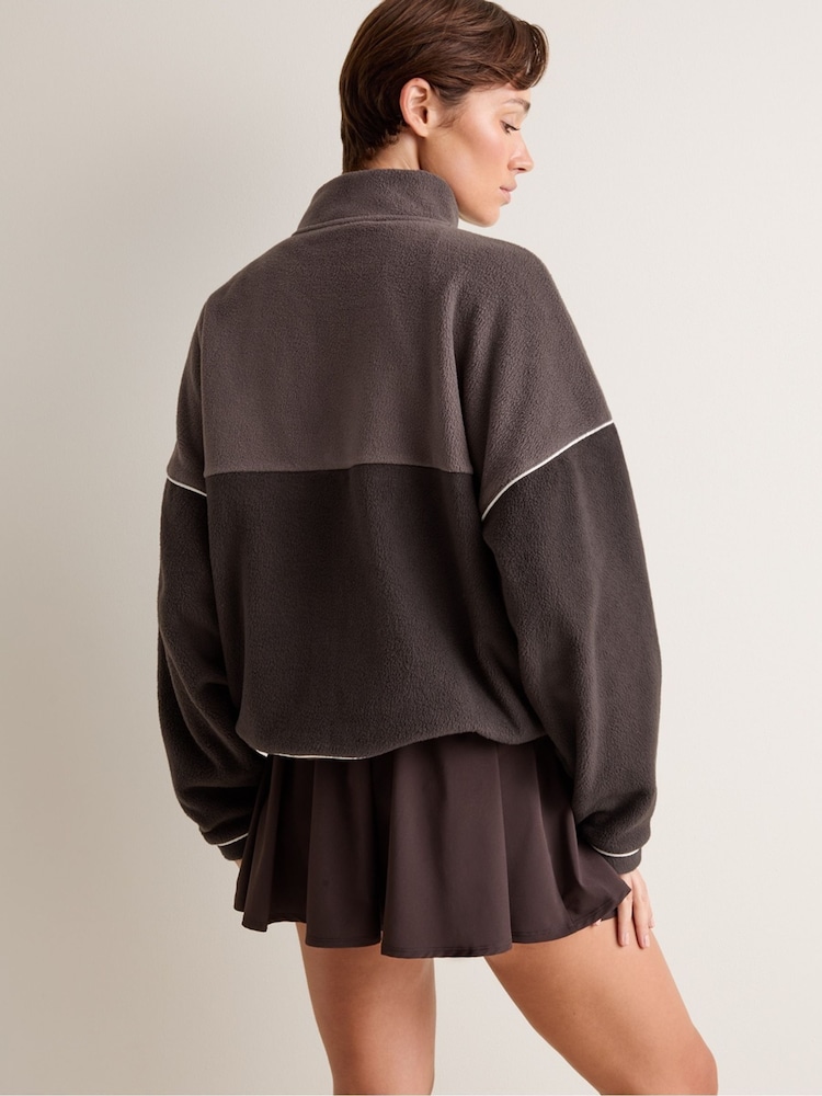 Tala Brown 1/4 Zip Fleece Jacket - Image 2 of 4