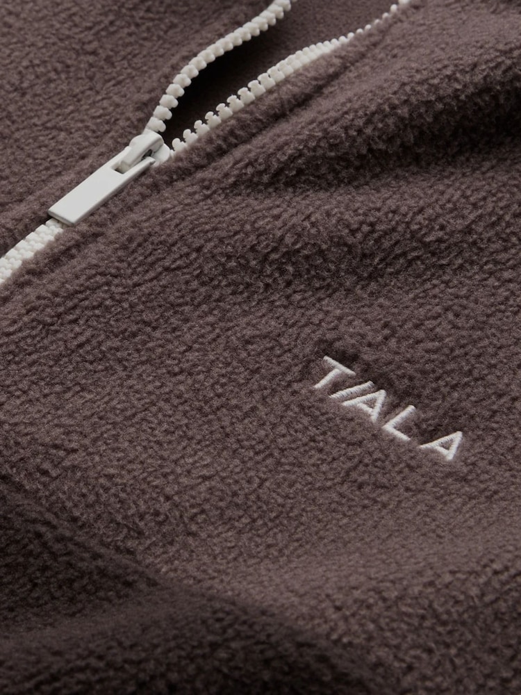 Tala Brown 1/4 Zip Fleece Jacket - Image 4 of 4