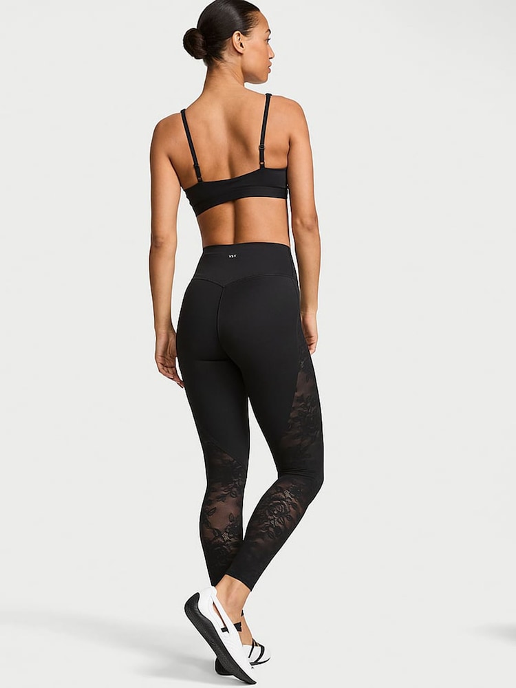 Victoria's Secret Black Elevate™ Lace High Waisted Leggings - Image 3 of 3 Victoria's Secret Black Elevate™ Lace High Waisted Leggings - Image 3 of 3