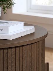 Birlea Walnut Axel Round Storage Coffee Table - Image 4 of 8
